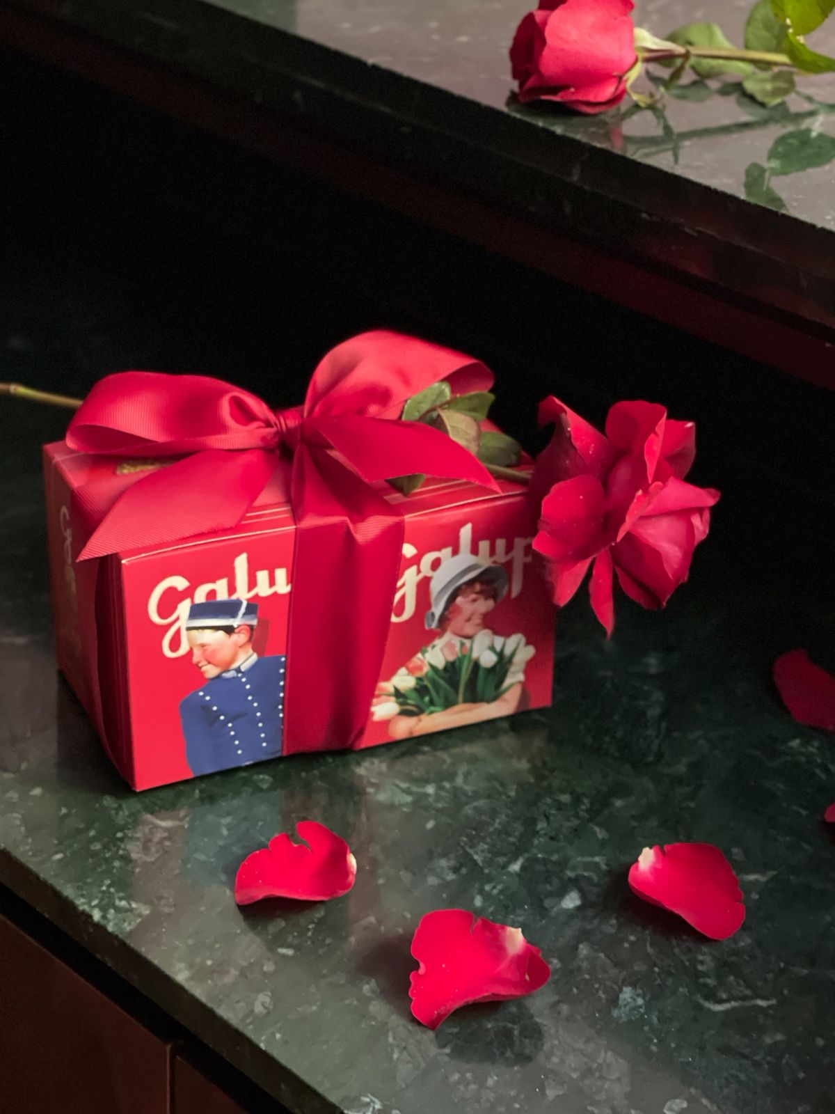 The Classic Confectionary Box | Italian Imported Cookies And A Single Rose